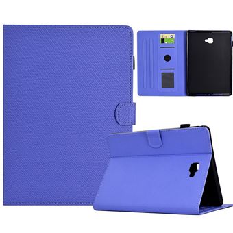 Étui FOXDOCK intelligent en cuir de qualité supérieure pour Samsung Galaxy Tab A 10.1 (2016) Design ultra-fin et résistant aux chocs, avec emplacements pour cartes et fonction support-violet - 1
