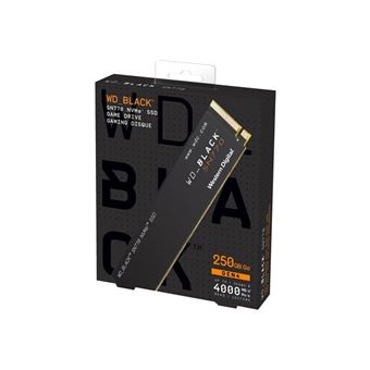 WD_BLACK SN770 WDS250G3X0E - SSD - 250 Go - interne - M.2 2280 - PCIe 4.0 x4 (NVMe) - 1