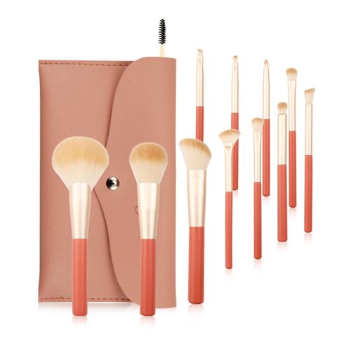 GENERIQUE - Set de 12 pinceaux de maquillage - Rose - Image 2