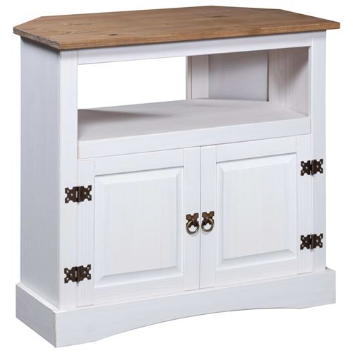 vidaXL Table console Pin mexicain Gamme Corona Blanc 80x43x78 cm