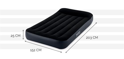 Matelas Gonflable 2 Places Électrique flex 203cm Gris à Prix Carrefour