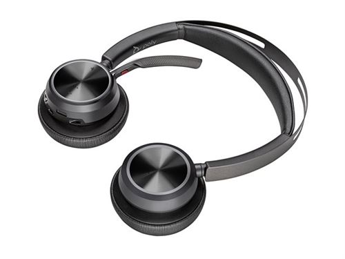 HP Poly Voyager Focus 2 - Micro-Casque - Sur-Oreille - Bluetooth - Sans Fil - Suppresseur De Bruit Actif - Usb-C Via Un Adaptateur Bluetooth - Noir - Certifié Zoom