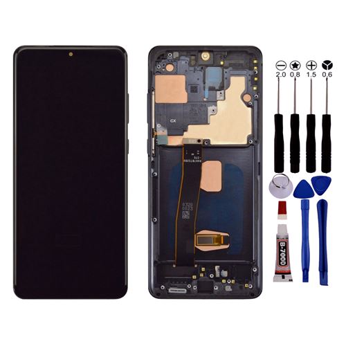 Ecran Pour Samsung galaxy S20 Ultra SM-G988U, SM-G988U1, SM-G9880 Châssis Noir Avec Empreinte