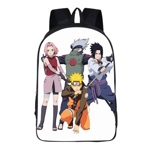 Sac à dos Naruto pour Enfants Cadeaux pour Garçon (SD1491) 29*16*42cm Blanc