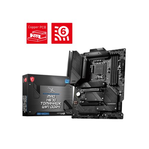 Carte Mère MSI MAG H670 Tomahawk WiFi 7D25-030R Intel H670 LGA 1700 DDR4 ATX Noir