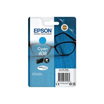 Epson 408 - 14.7 ml - haute capacité - cyan - original - blister - cartouche d'encre - pour WorkForce Pro WF-C4810DTWF - 1