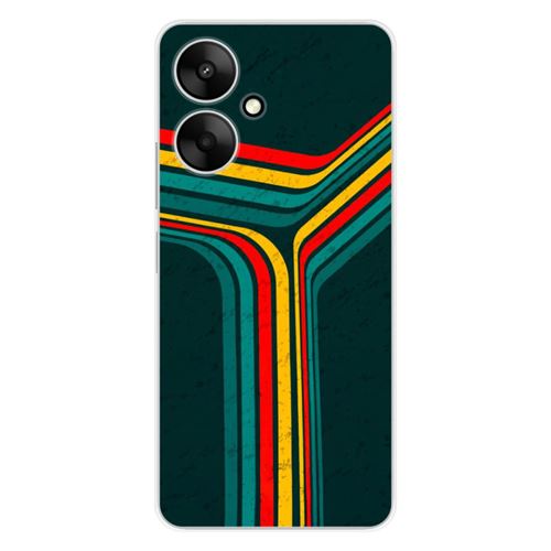 Coque en silicone imprimée compatible Xiaomi Redmi 13C 5G Retro lines