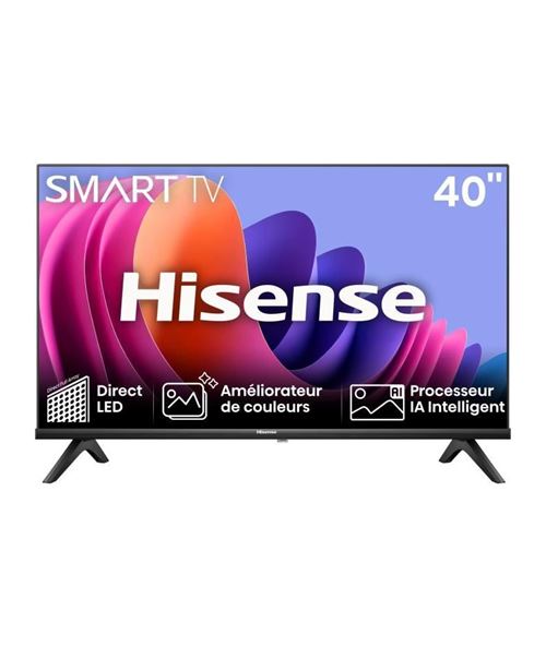 Hisense 40A4N Classe de diagonale 40 A4N Series TV LCD rétro éclairée par LED Smart TV VIDAA 1080p 1920 x 1080 Direct LED noir