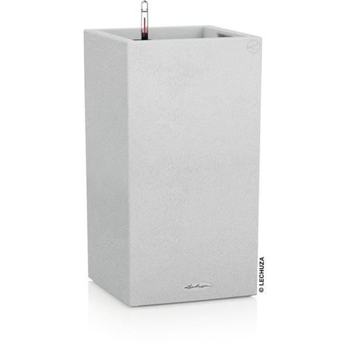 Non Communiqué Blanc Pot De Fleur Lechuza Canto Stone Colonne 40 - Kit Complet, Quartz