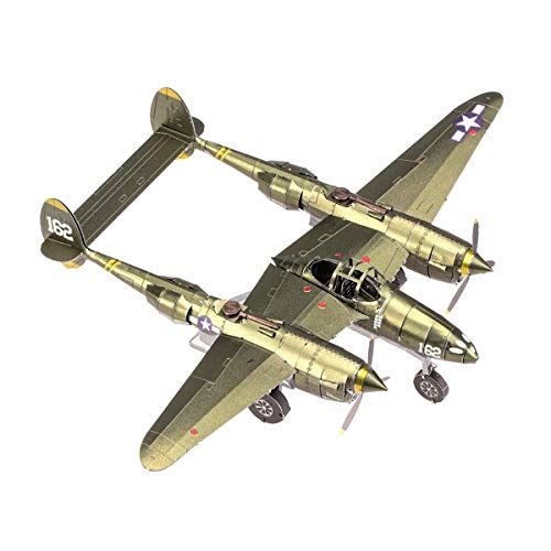 Modèle réduit d'avion P-38 Lightning Metal Earth ICX143