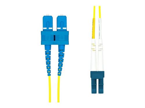 ProXtend - Cordon de raccordement - mode unique LC/UPC (M) pour mode unique SC/UPC (M) - 10 m - 2 mm - fibre optique - duplex - 125 microns - OS2 - sans halogène - jaune