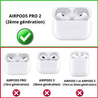 Housse de protection de protection en silicone pour AirPods 1ère/2ème