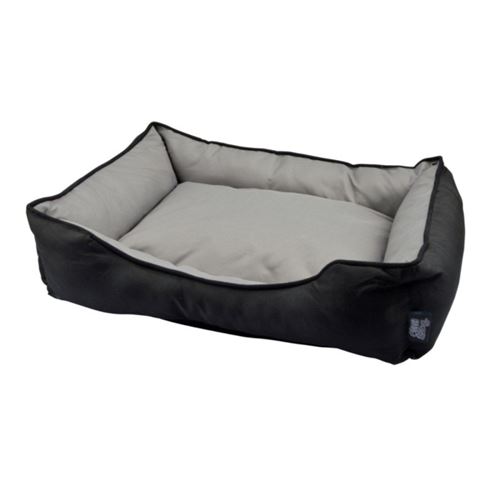 Panier Rectangle 55cm - Noir Et Gris - Pour Chien