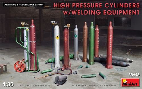 High Pressure Cylinders W/welding Equipment - 1:35e - Miniart