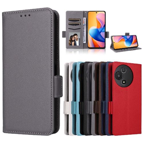 Aroepurt Coque Étui Support Pour Klipad KL605 KL608 608 - Housse Cuir PU Magnétique Noire Avec Anneau - Protection & Visionnage