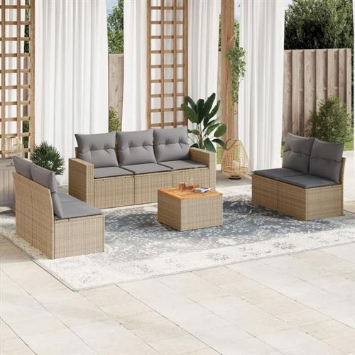 Non Communiqué Beige Salon De Jardin Modulable Vidaxl Resine Tressee 8 Pieces X 65.5 X 69 7 Personnes