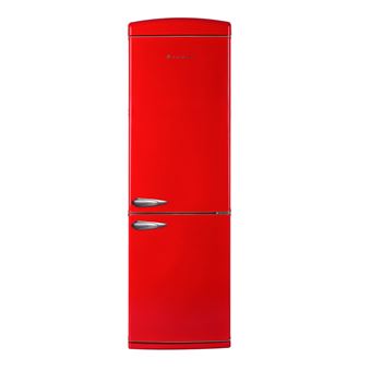 Réfrigérateur combiné 60cm 329l nofrost rouge Brandt BVC8661NR