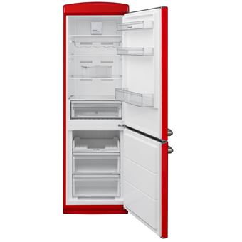 Réfrigérateur combiné 60cm 329l nofrost rouge Brandt BVC8661NR