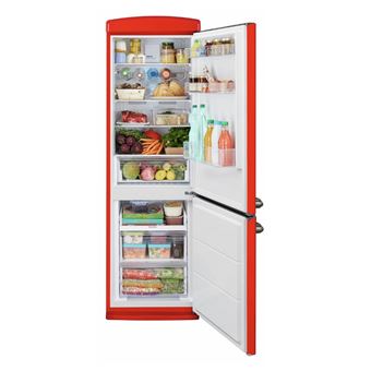 Réfrigérateur combiné 60cm 329l nofrost rouge Brandt BVC8661NR