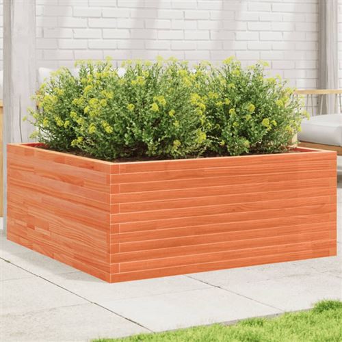 Vidaxl Marron Jardinière Cire 110X110x46 Cm Bois De Pin Massif - Image 3