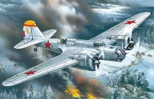 Sowjetischer Bomber Sb 2m-100a - 1:72e - Icm
