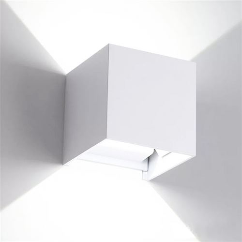 Applique murale LED IP65 Angle réglable Intérieur Lampe de couloir Applique extérieure 7W Blanc Blan