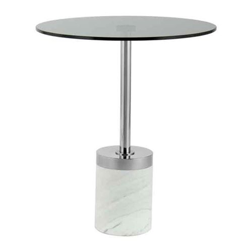 Paris Prix Gris/Blanc Table D'appoint Ronde - Et - Image 3
