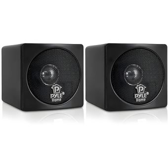 Pyle Mini Boekenplankluidsprekers - 200 W - Zwart - 1