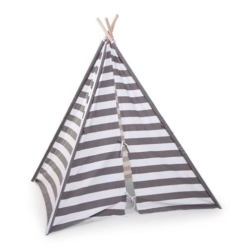 CHILDWOOD Tente Toile 135 x 150 x 130 cm Gris et blanc TIPSTR