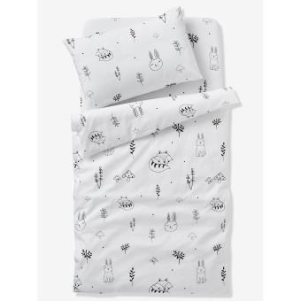 Sur Vertbaudet Housse De Couette Bebe Foret Magique Blanc 100x1 Parure De Lit Bebe Achat Prix Fnac