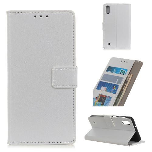 Etui en PU avec support blanc pour Samsung Galaxy A10