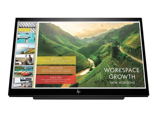 HP EliteDisplay S14 - LED-monitor - 14 - portable - 1920 x 1080 Full HD (1080p) - IPS - 200 cd/m² - 700:1 - 5 ms - USB-C