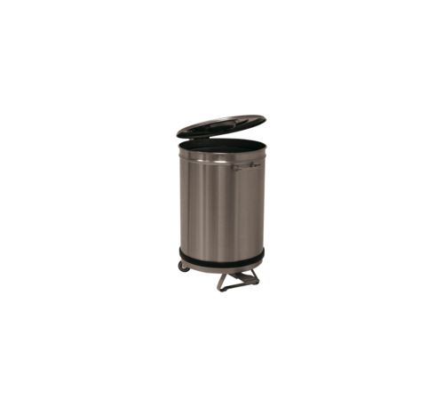 Bac à Déchets 50 L Inox Roulant - 39 cm 5000 cl