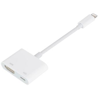Adaptateur AV Numérique Lightning vers HDMI pour iPad / iPhone 6/7/8 / Plus  / X / XS / XR