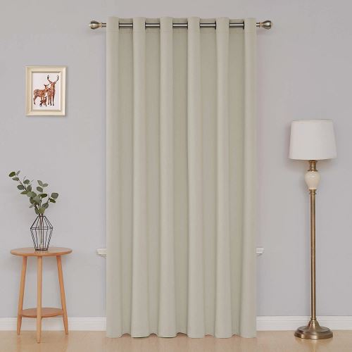 Deconovo Oeillets Rideau Occultant Thermiques Isolant Decoration Rideau Chambre Adultes en Salon Moderne Rideau 1 PCS 200x280cm Beige Clair