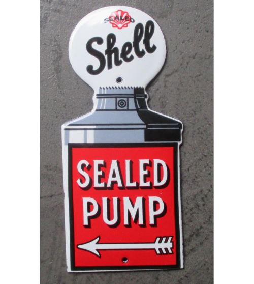 mini plaque emaillée pompe essence shell 15x 7cm tole email deco garage