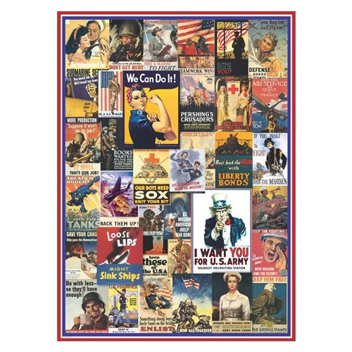 Eurographics 6000–2 380 cm World War I/II Vintage Posters Puzzle (Lot de 1000)