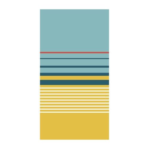 TODAY Drap de Plage 100% Coton 90x170 cm - Vert et jaune