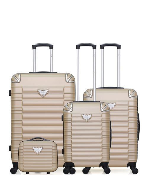 Set de 4 valises LPB | GIULIA-C Beige en ABS