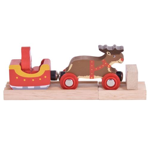 Bigjigs Rail Traîneau du père Noël avec Rennes