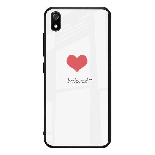 Coque en TPU verre à motif soft edge hybride être l'amour pour votre Xiaomi Redmi 7A