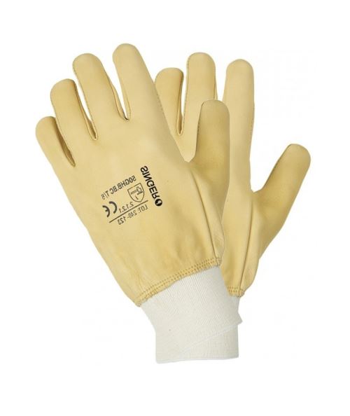 Gant + Protege Artere Hydrofuge Cuir Lot De 1 Paire (Beige - T9)