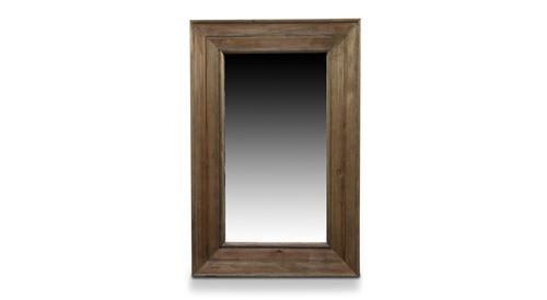 Miroir Ancien Rectangulaire Vertical Bois 64.5x5.5x99cm - Marron - Décoration d'Autrefois