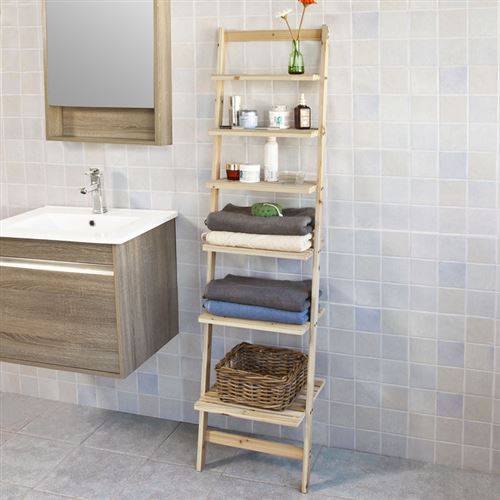 Bibliotheque Etagere Murale Style Echelle Avec 6 Niveaux De