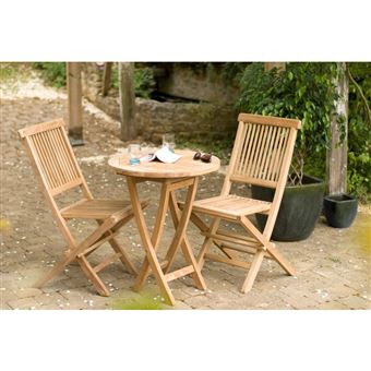 164 50 Sur Table Ronde Pliante 60 X 60 Cm En Bois Teck Grade A