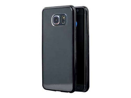 Azuri bumper cover - Achterzijde behuizing voor mobiele telefoon - polycarbonaat, thermoplastic polyurethaan (TPU) - zwart - voor Samsung Galaxy S7 edge