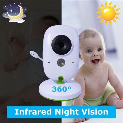 11 Sur Moniteur Bebe Camera De Garde D Enfant Video Bidirectionnelle Ecran 2 0 Pouces Batterie De Heures Babyphone Achat Prix Fnac
