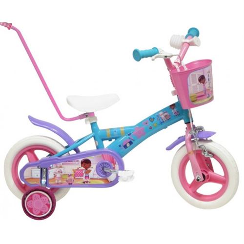 Vélo DOCTEUR LA PELUCHE 10 pouces avec canne de guidage