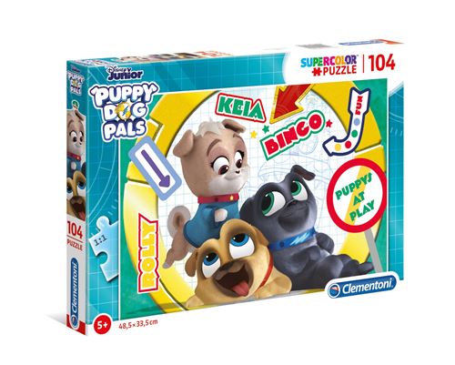 Clementoni puzzle Disney Puppy Dog Pals Supercolor 104 pièces