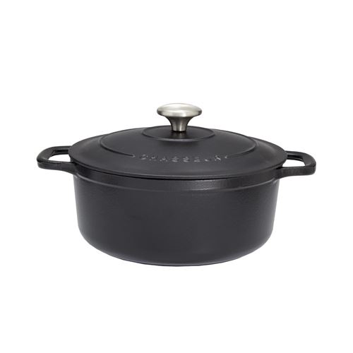 Chasseur Noir Cocotte Ronde 24 Cm Interieur - Fonte Émaillée
